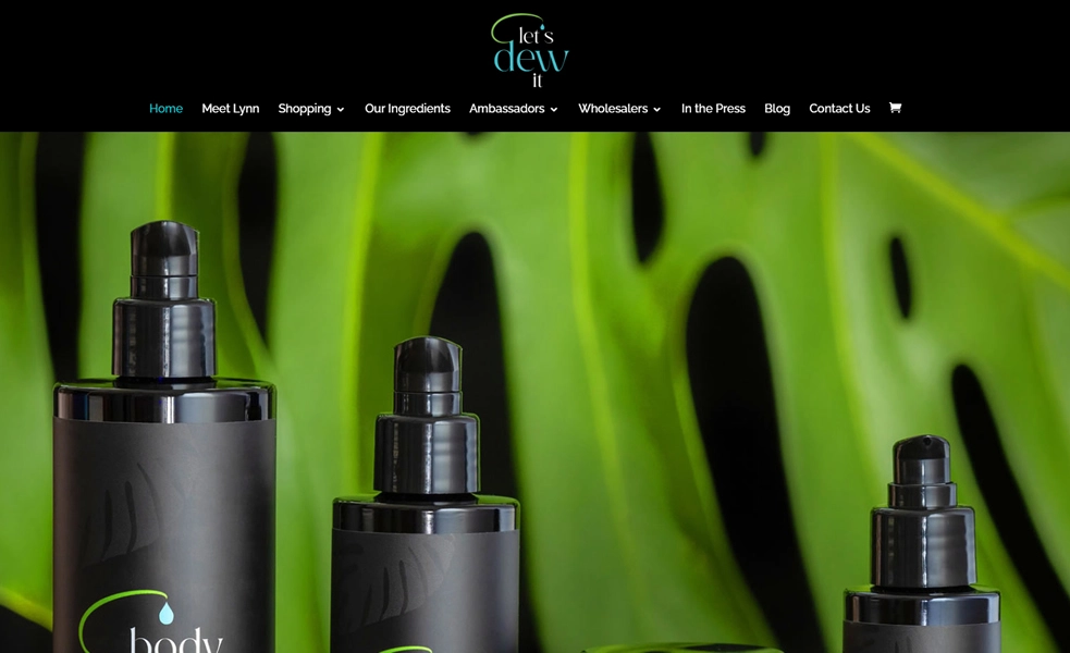 Let's Dew It website, client of Maui Web Designs